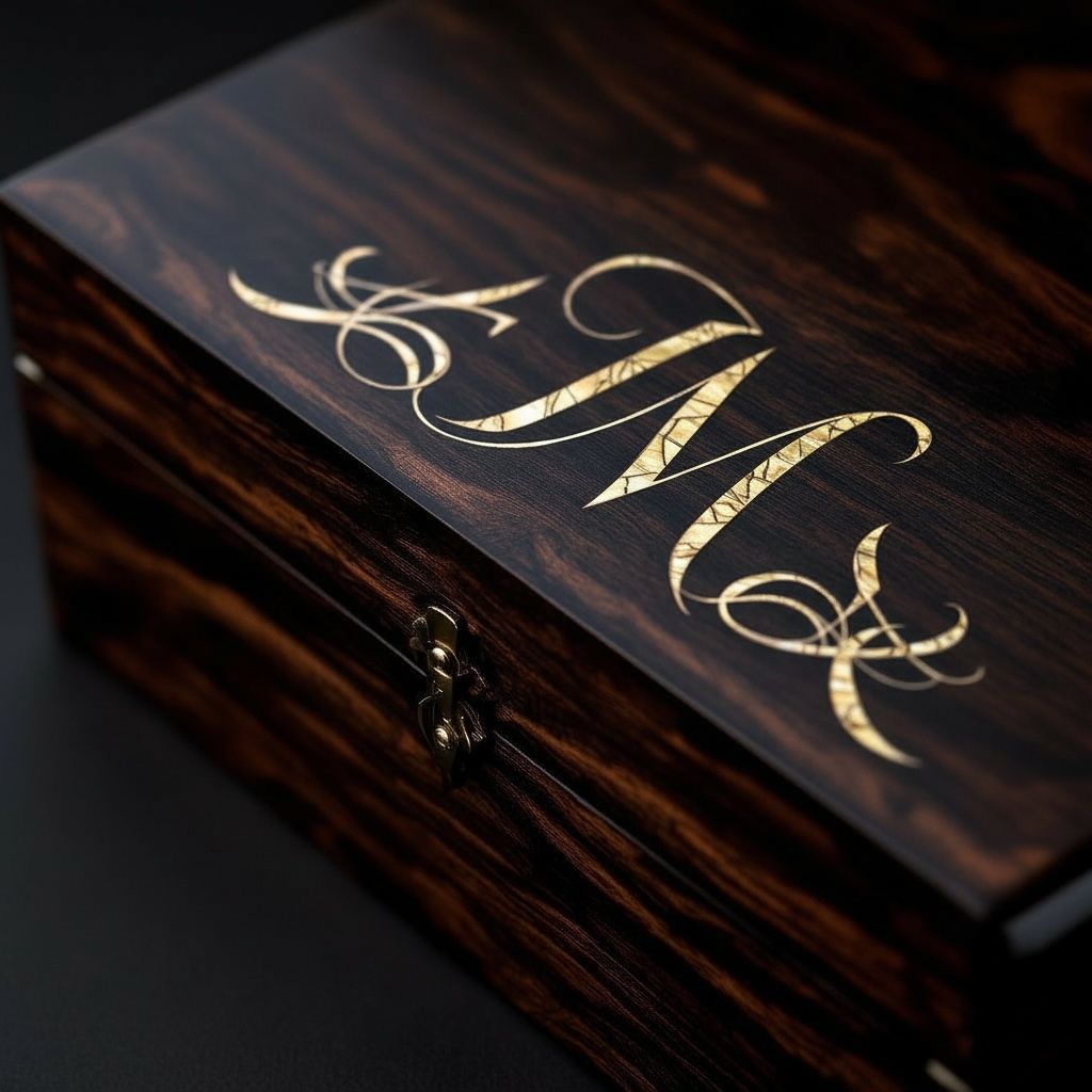 Home personalised gold foil box